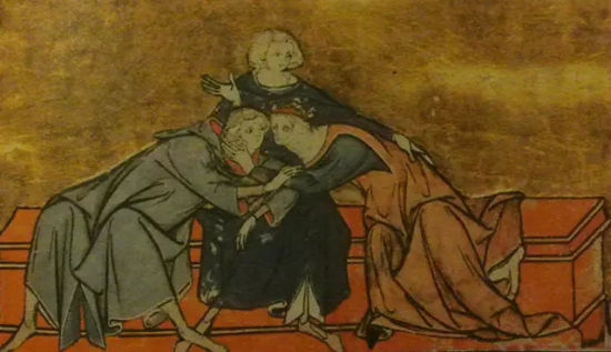 兰斯洛与桂妮薇的初吻，1300年，亚眠