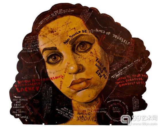 艺术家莫利·山楂(Molly Crabapple)自画像