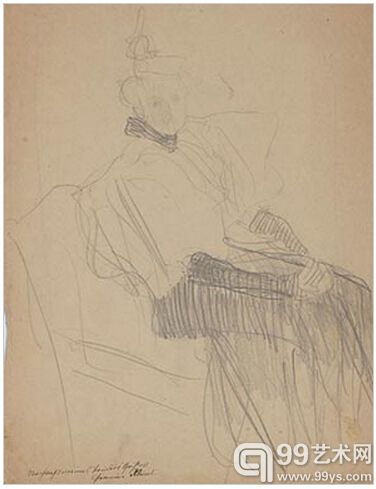 新发现的古斯塔夫•克里姆特画作正面