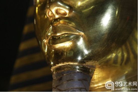 图坦卡门面具粘合处