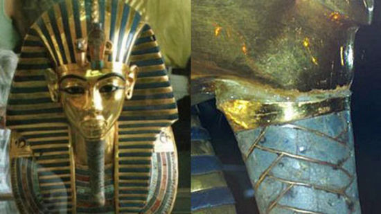 埃及博物馆给法老面具粘胡子用错胶((网页截图) 图片来源于网络 新浪收藏配图