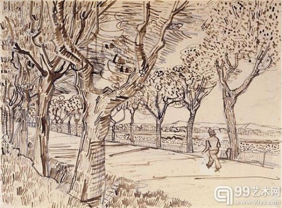 梵高《通往塔拉斯孔的路》