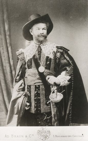 约1880年，蒙卡奇装扮成鲁本斯的装束留影