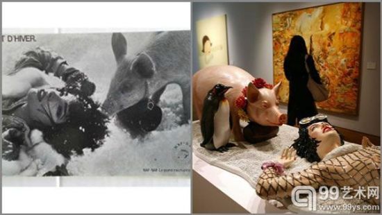 法国服装品牌娜芙娜芙（Naf Naf）广告V.S.杰夫·昆斯雕塑作品《Fait d'Hiver》