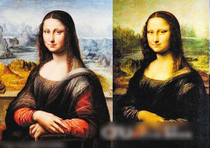 年轻版《蒙娜丽莎》 　　卢浮宫版《蒙娜丽莎》