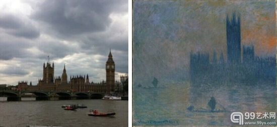 莫奈 雾中的国会大厦