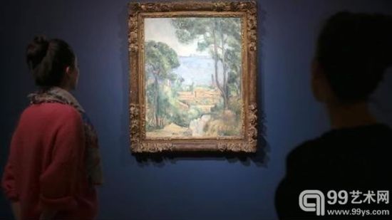 伦敦佳士得预展：保罗·塞尚作品《从埃斯塔克山上远眺伊夫古堡》（1883-1885）
