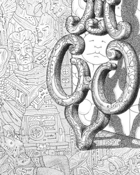 艺术家制作画中画 每幅作品包含数百微型画