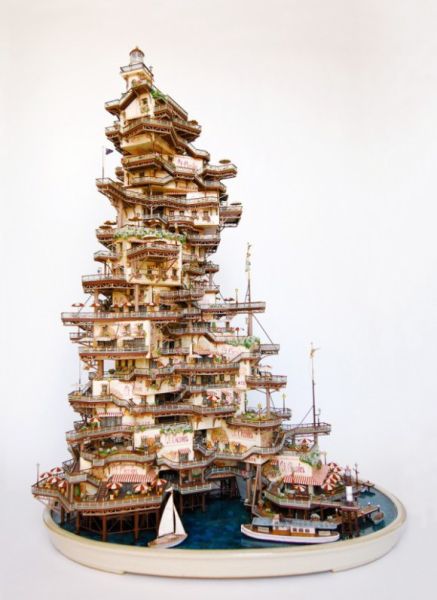 新潮流！日艺术家打造庞大华丽城堡盆栽