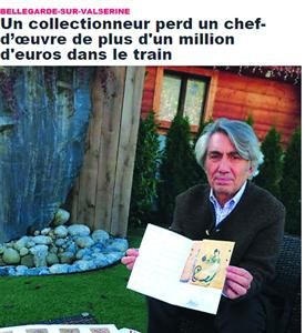 □意大利收藏家弗兰西斯科· 　　普拉泰罗蒂展示其藏品资料。