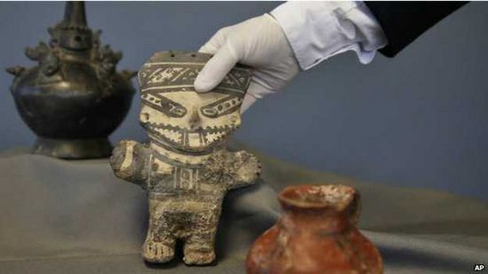 美国向秘鲁归还了约20件古代文物。