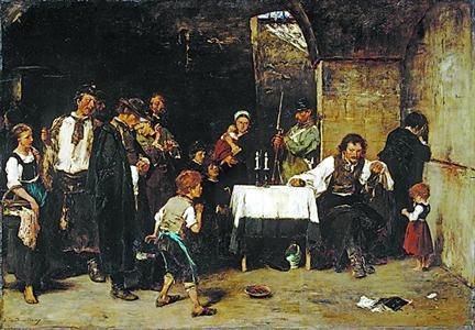 米哈伊·蒙卡奇的画作《死牢的最后一天》