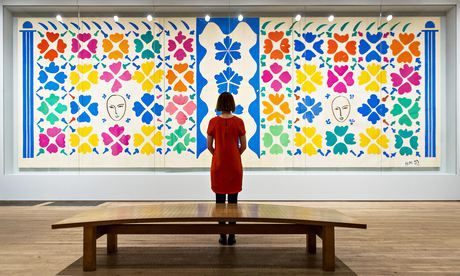 英国伦敦泰特现代美术馆举办的“马蒂斯的剪纸艺术”大展现场图