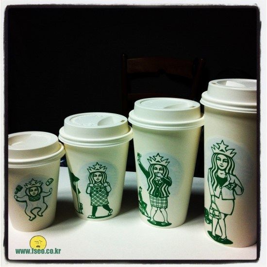 韩艺术家以独特视角再创造星巴克纸杯外观