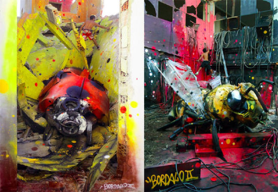 葡萄牙艺术家妙手变废品为栩栩如生街景艺术