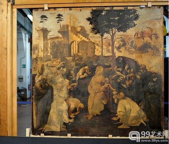 达芬奇画作《三博士来朝》(Adoration of the Magi)(1481)