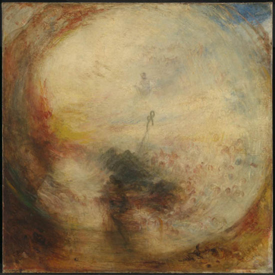 透纳，《光与色彩(歌德色彩论)：大洪水之后的清晨；摩西书写创世纪》，1843年展出，泰特美术馆
