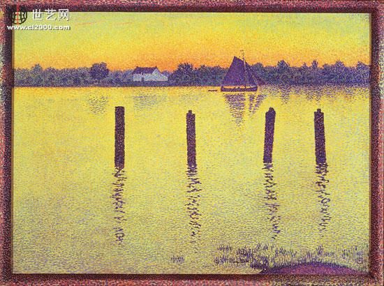 《The Scheldt Upstream from Antwerp》,提奥·范内斯宝 ,1892