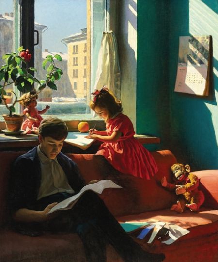 Alexander Laktionov作品《拜访祖母》（1930）