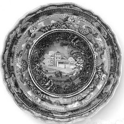 用瓷碟打造的立体风景