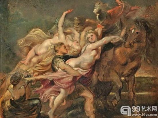 鲁本斯画作《The Rape of the Daughters of Leucippus》（1610–1611）