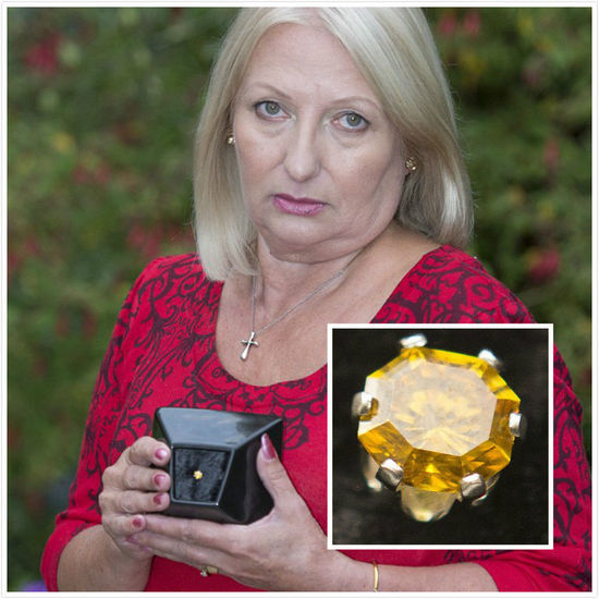 英女子将丈夫骨灰做成的0.75克拉淡黄色钻石