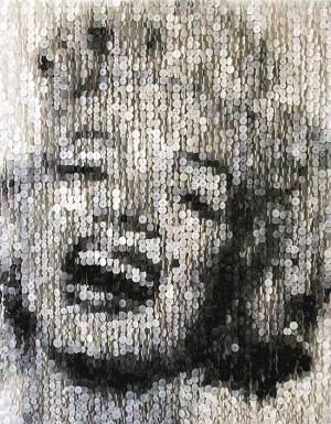 纽扣创作出了令人惊艳的巨型名人肖像图