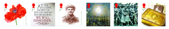 首套“一战”百年纪念邮票