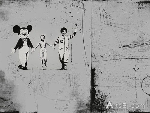 班克斯街头壁画作品