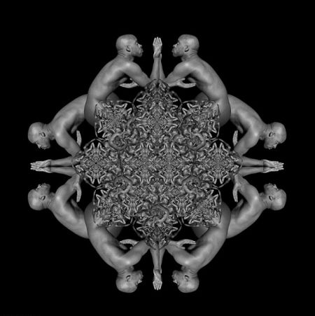 艺术家借助黑白照巧思展现人体艺术