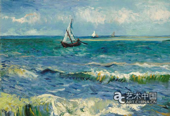 《圣马迪拉莫附近的海景》（Seascape near Les Saintes-Maries-de-la-Mer）