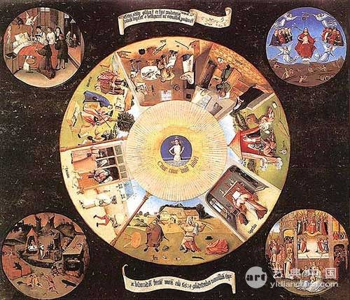 希罗尼穆斯·博斯，《七宗罪》(1500-1525)