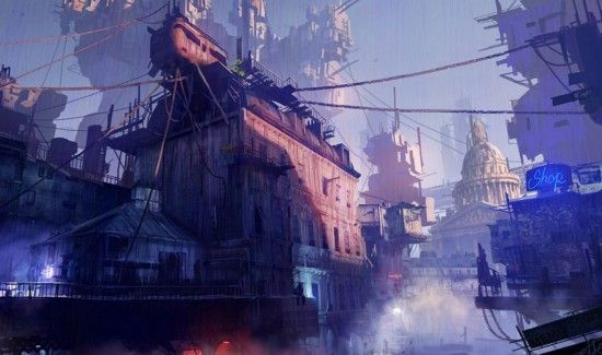 法艺术家绘2084年都市图挑战人类愿景 似末日大片