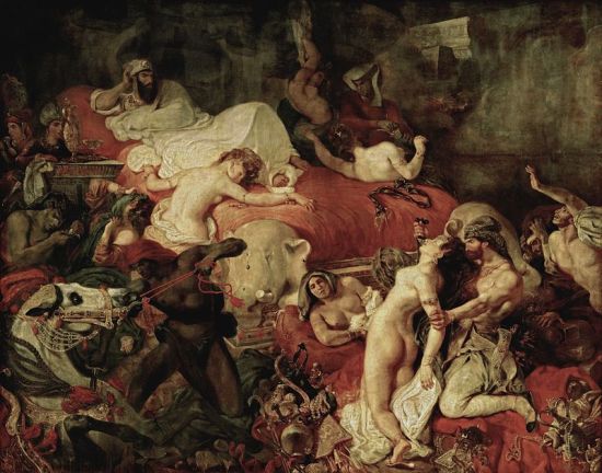 德拉克洛瓦(Eugene Delacroix)作品《萨丹那帕露斯之死》(The Death of Sardanapalus)(1827)