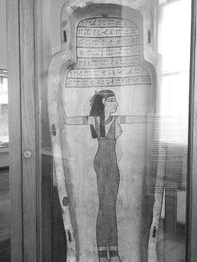 博物馆内的埃及木乃伊。