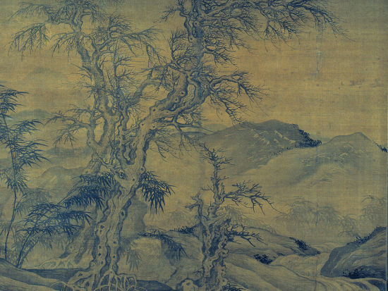 唐寅画作的局部