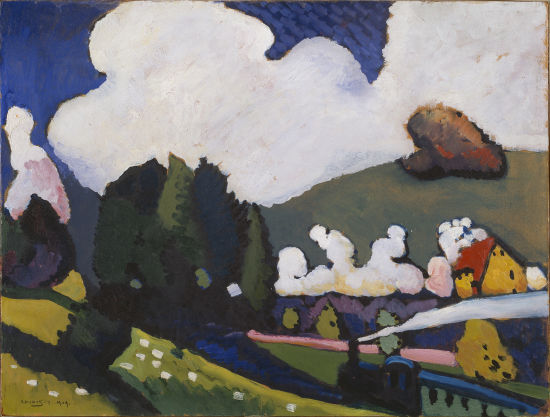 Vasily Kandinsky, Landscape near Murnau with Locomotive (Landschaft bei Murnau mit Lokomotive), 1909