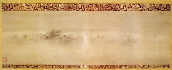 由中国传到日本的烟寺晚钟图，是南宋僧侣牧溪所绘。现为日本国宝
