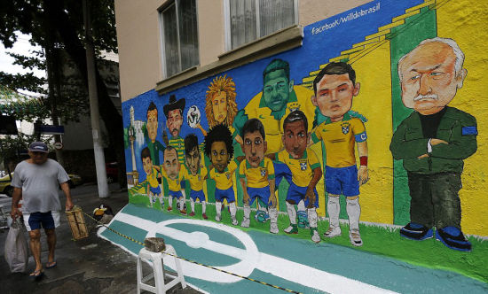 高度寄望 黄色的狂热：目前巴西国家足球队阵营。（网页截图）