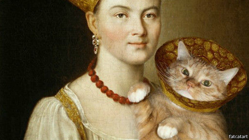 大姜黄猫查拉图斯特拉在俄罗斯著名画家伊万·斯拉因斯基的《不知名的女人》中。