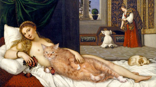 原画为提香的名画《乌尔比诺的维纳斯》。