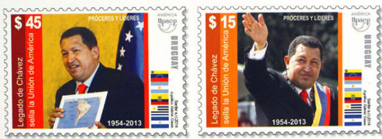 乌拉圭拉发行的纪念邮票