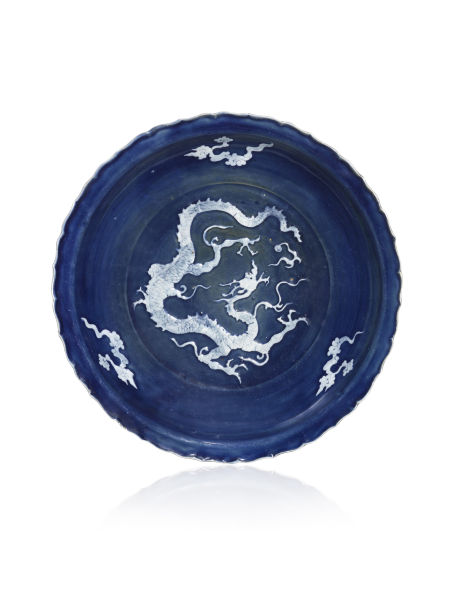 元代(1279-1368)青花叶缘盘