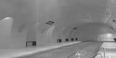 巴黎废弃地铁站改造为游泳池效果图