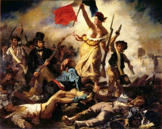 卢浮宫里收藏的德拉克洛瓦名画《自由引导人民》
