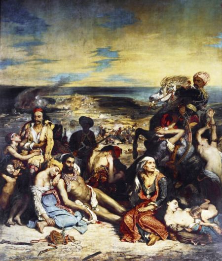 德拉克洛瓦画作：《墓地少女》