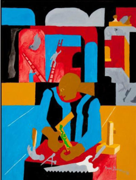 Jacon Lawrence, Builders—Men on Ladders. 估价40,000至60,000美元。