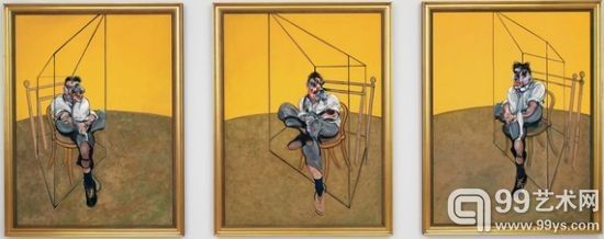 弗兰西斯·培根 卢西恩·弗洛伊德三习作 1969