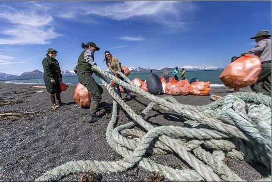 阿拉斯加科学团队回收海洋垃圾制作艺术品