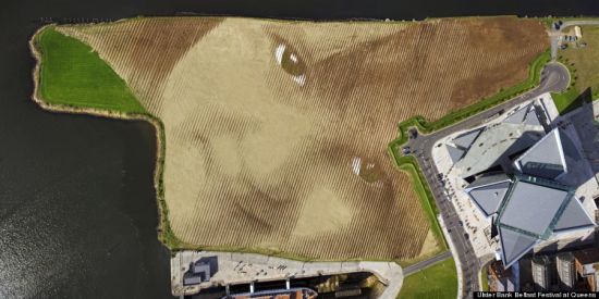 艺术家创作巨型女孩肖像：面积达11英亩